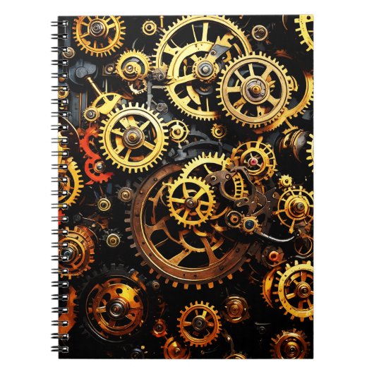 Steampunk-Uhrwerk Gears 1004 Notizblock (Vorderseite)