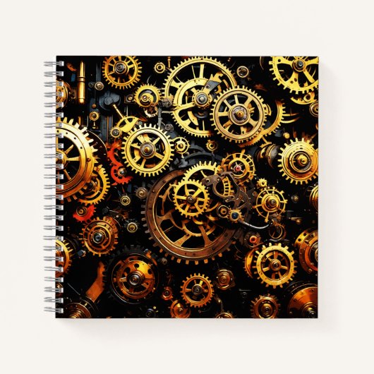 Steampunk-Uhrwerk Gears 1004 Notizblock (Vorderseite)