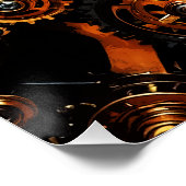 Steampunk-Uhrwerk Gears 1004 Poster (Ecke)