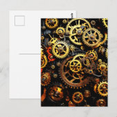 Steampunk-Uhrwerk Gears 1004 Postkarte (Vorne/Hinten)