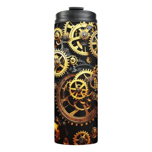 Steampunk-Uhrwerk Gears 1004 Thermosbecher (Vorderseite)