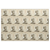 Steampunk Uhrwerk Gehirn Schnurrbart Mann Stoff (Fat Quarter (45,7 x 55,9 cm))