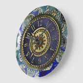 Steampunk-Uhrwerk Große Wanduhr (Winkel)