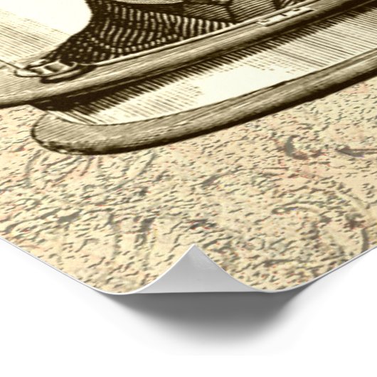 Steampunk-Uhrwerk Poster (Ecke)