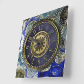 Steampunk-Uhrwerk Quadratische Wanduhr (Winkel)