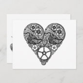 Steampunk-Uhrwerke und Verlobtes Getriebeherz (Vorne/Hinten)
