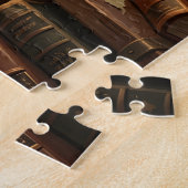 Steampunk-Uhu-Uhrwerk-Kunstpuzzle Puzzle (Seite)