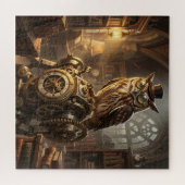 Steampunk-Uhu-Uhrwerk-Kunstpuzzle Puzzle (Horizontal)