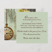 Steampunk und Gelbe Rosen Save The Date (Vorne/Hinten)