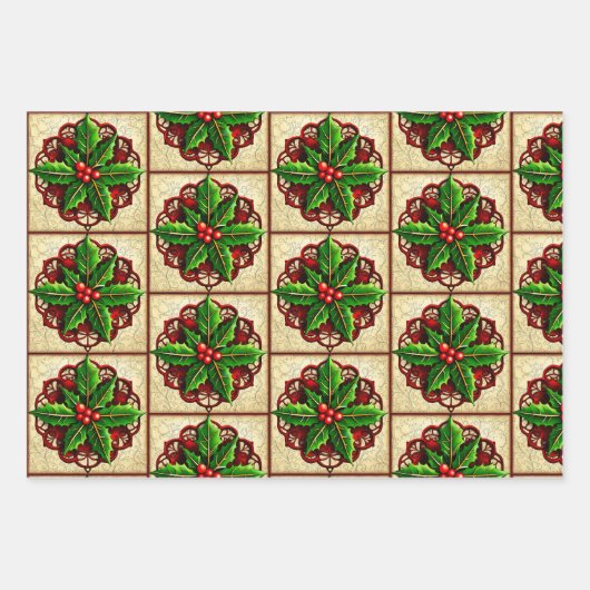 Steampunk und Holly Geschenkpapier Set (Vorderseite)