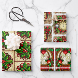 Steampunk und Holly Geschenkpapier Set
