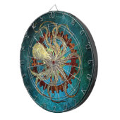 Steampunk- und Uhrwerk Dartscheibe (Vorderseite rechts)