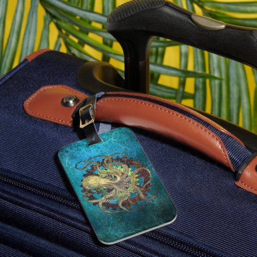 Steampunk- und Uhrwerk Gepäckanhänger (Vorderseite Insitu 1)