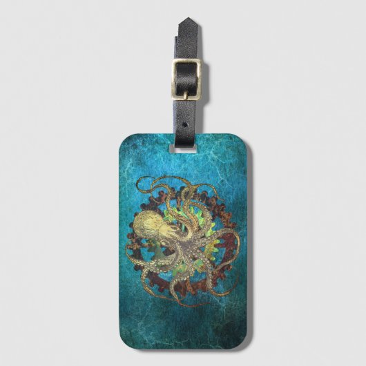 Steampunk- und Uhrwerk Gepäckanhänger (Vorderseite Vertikal)