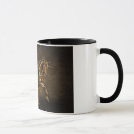 Steampunk Unicorn-Damast-Tasse Tasse