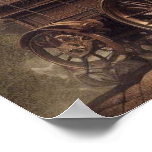 Steampunk US Monument Mount Rushmore SD Poster (Ecke)