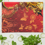 Steampunk Valentine 2 Küchentücher (Gefaltet)