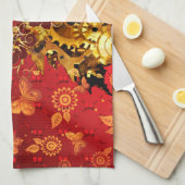 Steampunk Valentine 2 Küchentücher (Viertel Falte)