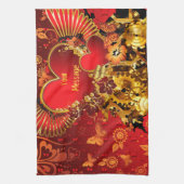 Steampunk Valentine 2 Küchentücher (Vertikal)