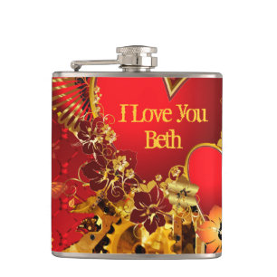 Steampunk Valentine 2 Weapped Flask Flachmann