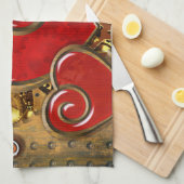 Steampunk Valentine 3 Küchentücher (Viertel Falte)