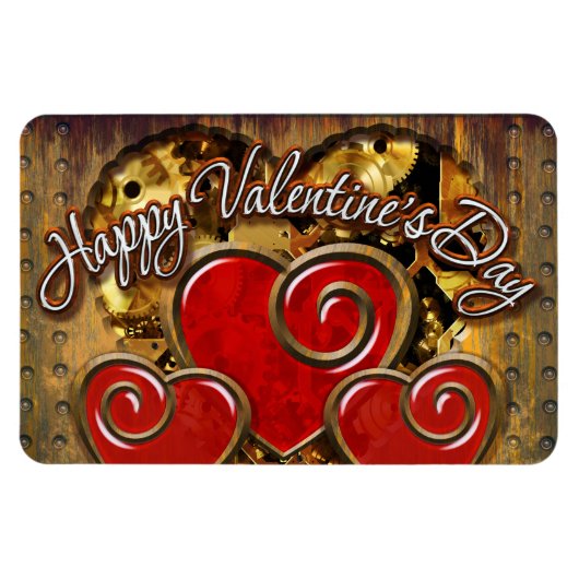 Steampunk Valentine 3 Premium Magnet (Horizontal)