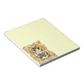 Steampunk Valentine Cat Heart Locket Key Notepad Notizblock (angewinkelt)