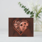 Steampunk Valentine Feiertagspostkarte (Stehend Vorderseite)