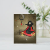 Steampunk Valentine Postcard Feiertagspostkarte (Stehend Vorderseite)