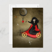 Steampunk Valentine Postcard Feiertagspostkarte (Vorne/Hinten)