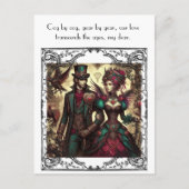 Steampunk Valentine Postkarte (Vorderseite)