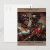 Steampunk Valentine Postkarte (Vorne/Hinten)