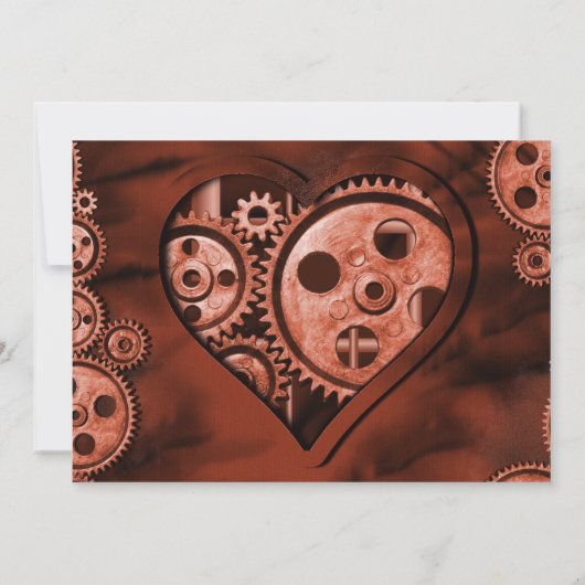 Steampunk Valentines Party Einladung (Rückseite)