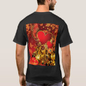 Steampunk-Valentinstag-2-Shirts T-Shirt (Rückseite)