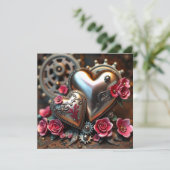 Steampunk-Valentinstag | Vorlage (Stehend Vorderseite)