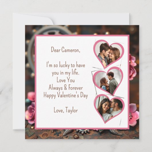 Steampunk-Valentinstag | Vorlage (Rückseite)