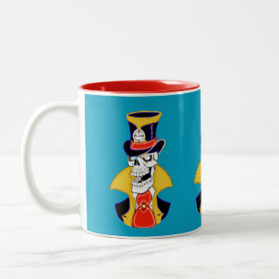 Steampunk Vampire Skull Zweifarbige Tasse