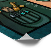 Steampunk Vampire Time Traveller Temple Poster (Ecke)