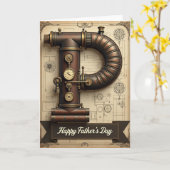 Steampunk Vatertagskarte Karte (Gelbe Blume)
