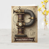 Steampunk Vatertagskarte Karte (Gelbe Blume)
