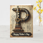 Steampunk Vatertagskarte Karte (Gelbe Blume)