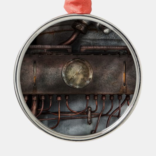 Steampunk - Verbindungen Silbernes Ornament (Vorne)