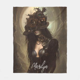 Steampunk verborgen Ihre Augen Original Artwork Fleecedecke