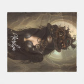 Steampunk verborgen Ihre Augen Original Artwork Fleecedecke (Vorderseite (Horizontal))