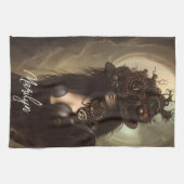 Steampunk verborgen Ihre Augen Original Artwork Geschirrtuch (Horizontal)