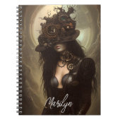 Steampunk verborgen Ihre Augen Original Artwork Notizblock (Vorderseite)