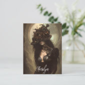 Steampunk verborgen Ihre Augen Original Artwork Postkarte (Stehend Vorderseite)