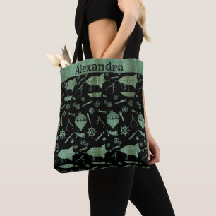 Steampunk Verdigris Bronze Airships Individuelle N Tasche