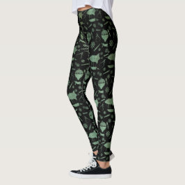 Steampunk Verdigris Bronze Airships Leggings