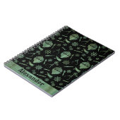 Steampunk Verdigris Bronze Ballooning Individuelle Notizblock (Linke Seite)